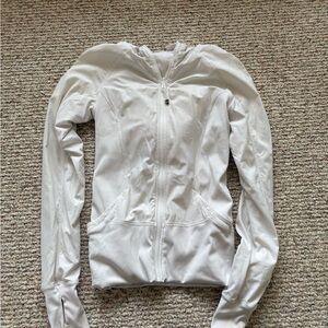 Lululemon Athletica White Bomber Jacket Tailored Fit